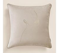 ROOM99 Housse décorative de Coussin Mademoiselle 40 x 40 cm Taie d'oreiller pour Coussins Canapé avec Fermeture éclair Invisible Beige, 1 pièce