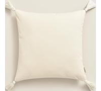 ROOM99 Housse décorative de Coussin Soul 40 x 40 cm Taie d'oreiller pour Coussins Canapé avec Fermeture éclair Invisible Crème, 1 pièce