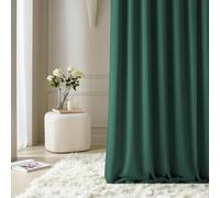 ROOM99 Rideau avec œillets Aura 140 x 280 cm Largeur x Hauteur, Décoration de Fenêtre, Curtains et Draperies intérieurs pour Salon, Chambre Moderne Lisse Vert Bouteille, 1 pièce
