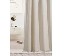 ROOM99 Rideau avec œillets Laurel 140 x 250 cm Largeur x Hauteur, Décoration de Fenêtre, Rideau occultant Thermique Isolant Anti Froid et Chaleur pour Salon Beige Clair, 1 pièce