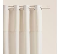ROOM99 Rideau avec œillets Mia 140 x 250 cm Largeur x Hauteur, Décoration de Fenêtre, Curtains et Draperies intérieurs pour Salon, Chambre Moderne Volant Crème Claire, 1 pièce