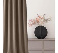 ROOM99 Rideau avec Passe Tringle Aura 140 x 250 cm Largeur x Hauteur, Décoration de Fenêtre, Curtains et Draperies intérieurs pour Salon, Chambre Moderne Lisse Nugat, 1 pièce