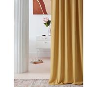 ROOM99 Rideau avec Passe Tringle Laurel 140 x 260 cm Largeur x Hauteur, Décoration de Fenêtre, Rideau occultant Thermique Isolant Anti Froid et Chaleur pour Salon Moutarde, 1 pièce
