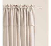 ROOM99 Rideau avec Passe Tringle Mia 140 x 250 cm Largeur x Hauteur, Décoration de Fenêtre, Curtains et Draperies intérieurs pour Salon, Chambre Moderne Volant Beige Clair, 1 pièce