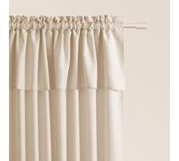 ROOM99 Rideau avec Passe Tringle Mia 140 x 250 cm Largeur x Hauteur, Décoration de Fenêtre, Curtains et Draperies intérieurs pour Salon, Chambre Moderne Volant Crème, 1 pièce