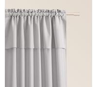 ROOM99 Rideau avec Passe Tringle Mia 140 x 260 cm Largeur x Hauteur, Décoration de Fenêtre, Curtains et Draperies intérieurs pour Salon, Chambre Moderne Volant Gris Clair, 1 pièce