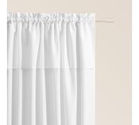 ROOM99 Rideau avec Passe Tringle Mia 140 x 280 cm Largeur x Hauteur, Décoration de Fenêtre, Curtains et Draperies intérieurs pour Salon, Chambre Moderne Volant Blanc, 1 pièce