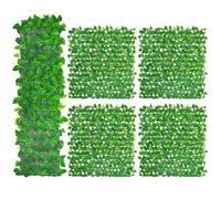 Roomark Lot de 4 clôtures de lierre artificiel 200 x 87 cm - Mur de plantes extensible - Brise-vue décoratif - Plantes artificielles pour l'extérieur et l'intérieur - Haie artificielle - Balcon
