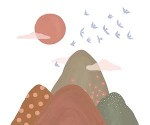 Roomblush - Sommets des Montagnes - Papier Peint Intissé - Panoramique - Chambre d'enfant - 300cm x 285cm - RB353