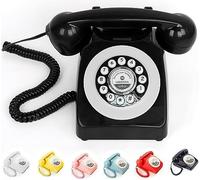 ROOMEDAL Livre d'or Audio pour téléphone de Mariage, enregistrez Un Message Audio personnalisé avec Le Livre d'or Audio pour téléphone rétro pour Mariage, Anniversaire, fête, Confession (Noir - Clé)