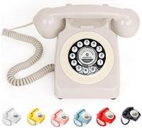 ROOMEDAL Livre d'or Audio pour téléphone de Mariage, enregistrez Un Message Audio personnalisé avec Le Livre d'or Audio pour téléphone rétro pour Mariage, Anniversaire, fête, Confession (Beige - Clé)