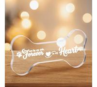 ROOMHUAWAY Cadeaux commémoratifs pour chien, cadeaux commémoratifs pour animaux de compagnie, ornements en acrylique en forme d'os, cadeau de deuil pour la perte d'un chien ou d'un chat bien-aimé