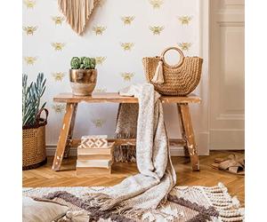 RoomMates Autocollants muraux motif abeilles dorées