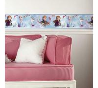 RoomMates Frise Adhésive Frozen 2 - la Reine des Neiges Ii, Blanc/Bleu