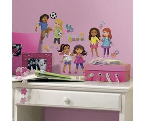 Roommates lot de 20 stickers dora l'exploratrice et ses amis repositionnables