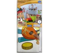 ROOMMATES Lot de 32 stickers DISNEY JAKE ET LES PIRATES DU PAYS IMAGINAIRE repositionnables 4 feuilles de 10,1cm x 44,1cm