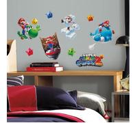 ROOMMATES Lot de 32 stickers NINTENDO SUPER MARIO GALAXY 2 repositionnables 4 feuilles de 10,1 cm x 44,1 cm