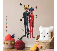 RoomMates Miraculous : Tales of Ladybug and Cat Noir Autocollant mural géant en vinyle 39,75 cm x 105 cm