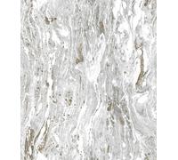 ROOMMATES Papier Peint Auto-adhésif Marbre - Silver Satellite Seas