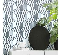 ROOMMATES Papier Peint auto-adhésif Striped Hexagon