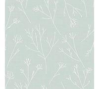 RoomMates Papier peint autocollant Motif branches Vert/blanc