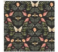 ROOMMATES Papier peint rouleau auto-adhésif - Motifs floraux, abeilles et papillons - Noir Multicolors G