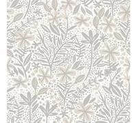 ROOMMATES Papier peint rouleau auto-adhésif - Motifs floraux - Gris Multicolors