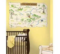 ROOMMATES Poster carte murale 100 Aker Wood Winnie l'Ourson Disney Multicolors