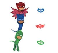 RoomMates RMK3940GM PJ Masks Superhéros autocollants muraux à décoller et à coller, rouge, bleu, vert