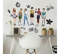 RoomMates RMK4675SCS Stranger Things Autocollants muraux à décoller et à coller Blanc/noir/bleu