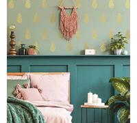 ROOMMATES RMK5000SCS Ananas dorés Autocollants muraux à décoller et à Coller