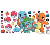 RoomMates RMK5361GM Pokemon Squirtle, Charmanader & Bulbasaur Giant Stickers muraux, Multicolore