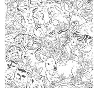 ROOMMATES Rouleau de papier peint auto-adhésif - Animaux de la Fôret Blanc G