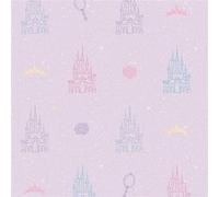 ROOMMATES Rouleau de papier peint auto-adhésif - Disney Château de Princesses - Violet Violet