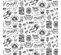 ROOMMATES Rouleau de papier peint auto-adhésif - Disney Cruella - Graffitis Noir