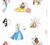 ROOMMATES Rouleau de papier peint auto-adhésif - Disney Princesses - Blanc Blanc