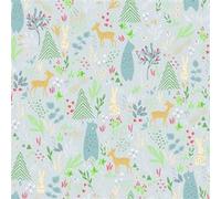 ROOMMATES Rouleau de papier peint auto-adhésif - Fôret de Printemps - Ours, Biches et Lapins Multicolors G