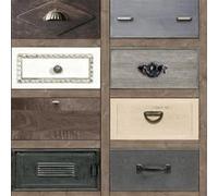 ROOMMATES Rouleau de papier peint auto-adhésif - Tiroir de Rangement Vintage Multicolors G