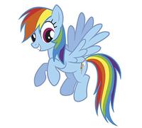 Sticker géant repositionnable Mon Petit Poney Arc-en-ciel 45,7CM X 101,6CM