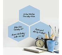 ROOMMATES Sticker Hexagonal Bleu effaçable et repositionnable