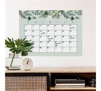 ROOMMATES Sticker Mural Calendrier Mensuel Tropical Personnalisable et effaçable à sec Vert