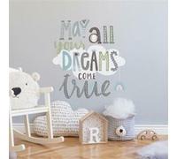 ROOMMATES Sticker Mural Citation -May All Your Dreams Come True- Que tout tes rêves deviennent réalité Multicolors