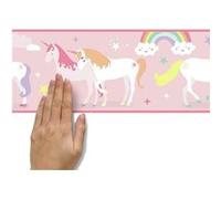 RoomMates sticker mural décoration de bord Licorne magique 4,5 m rose Rose G