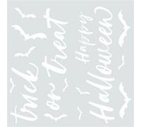 ROOMMATES Sticker Mural géant Happy Halloween Phosphorescent -Un bonbon ou un sort- Blanc G