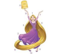 RoomMates sticker mural Rapunzel vinyle pailleté 78,7 x 127 cm Multicolors G