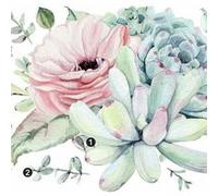 ROOMMATES Sticker Mural Sublime Aquarelle Florale Rose