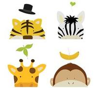 ROOMMATES Stickers - Animaux Du Zoo - Gorille, Girafe - Hauteur 92.71 cm Multicolors