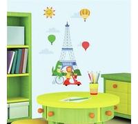 ROOMMATES Stickers Animaux Safari à Paris Roommates Multicolors G