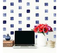 ROOMMATES Stickers Blocs Bleus en Aquarelle repositionnables