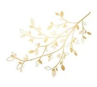 ROOMMATES Stickers - Branches De Feuilles D'Or - Hauteur 92,71 cm Multicolors G